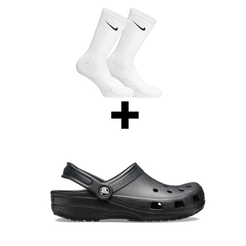 Black Crocs + Nike Shocks Bundle Offer